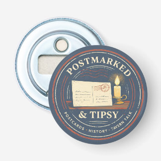 Postmarked & Tipsy Button Flesopener