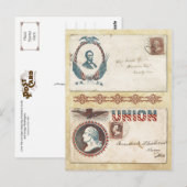 Postmarkeerde Burgeroorlog Enveloppen met Presiden Briefkaart (Voorkant / Achterkant)