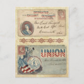 Postmarkeerde Enveloppen uit de burgeroorlog met C Briefkaart (Voorkant)