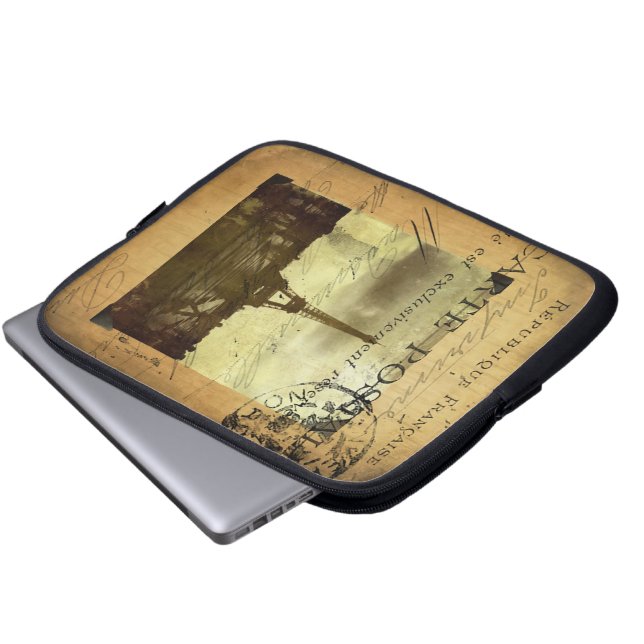 PostmarkParijs Laptop Sleeve (Voorkant onderkant)