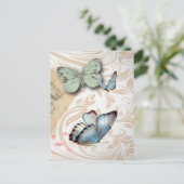 postmarkscripts vlinder Parijs Effiel Tower Briefkaart (Staand voorkant)