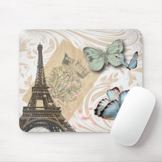 postmarkscripts vlinder Parijs Effiel Tower Muismat (Met muis)