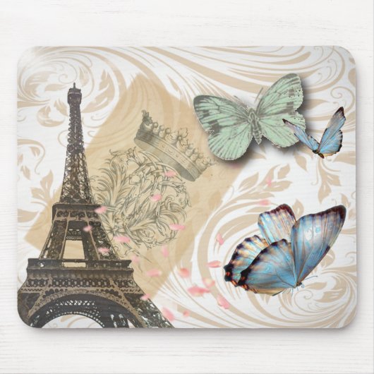 postmarkscripts vlinder Parijs Effiel Tower Muismat (Voorkant)