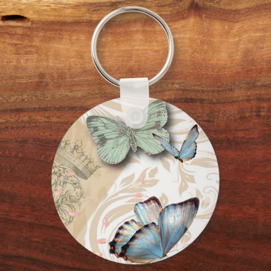 postmarkscripts vlinder Parijs Effiel Tower Sleutelhanger (Voorkant)