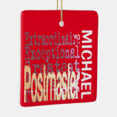 Postmaster Extraordinaire CUSTOM Keramisch Ornament (Rechts)