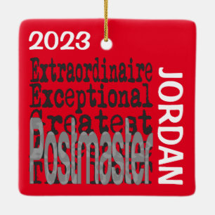 Postmaster Extraordinaire CUSTOM Keramisch Ornament
