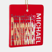Postmaster Extraordinaire CUSTOM Keramisch Ornament (Rechts)