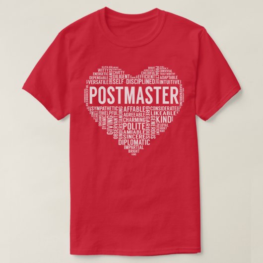 Postmaster hart t-shirt (Design voorkant)