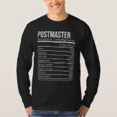 postmaster Nutritional Values  Nutrition Facts T-shirt (Voorkant)