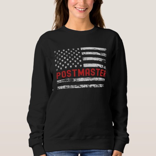 Postmaster VS Vlag Beroep Retro Baan Titel Trui (Voorkant)