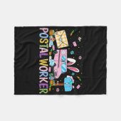 Postmedewerker Pasen Postbode Paas Konijn Pos Fleece Deken (Voorkant (Horizontaal))