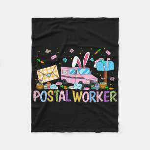 Postmedewerker Pasen Postbode Paas Konijn Pos Fleece Deken