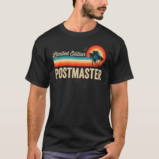 Postmeester Birthday Retro  Mannen Vader T-shirt (Voorkant)