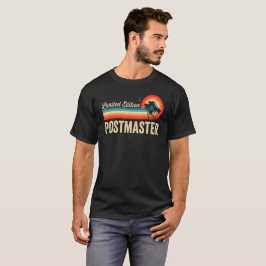 Postmeester Birthday Retro  Mannen Vader T-shirt (Voorkant volledig)
