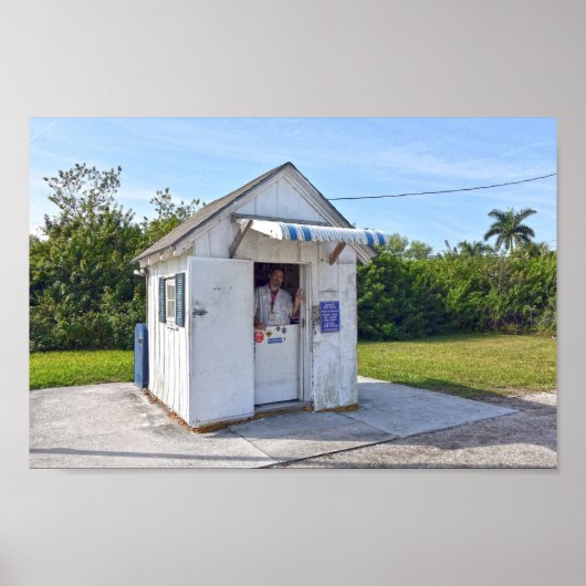 Postmeester Don in Ochopee, Florida Poster (Voorkant)