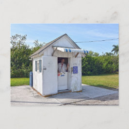 Postmeester, Ochopee, Florida, kleinste Post Kanto Briefkaart