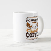 Postmeester op Coffee Caffeine Gift Grote Koffiekop (Voorkant rechts)