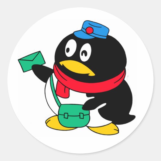 Postmeester Ronde Sticker (Voorkant)