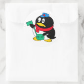 Postmeester Ronde Sticker (Tas)