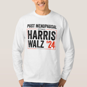 Postmenopauzaal en stemmen op Harris Walz '24 USA T-shirt