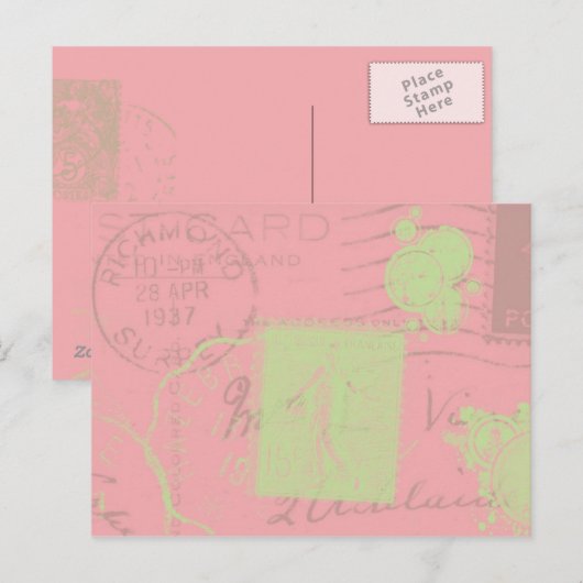  postmerken IV Briefkaarten (Voorkant / Achterkant)