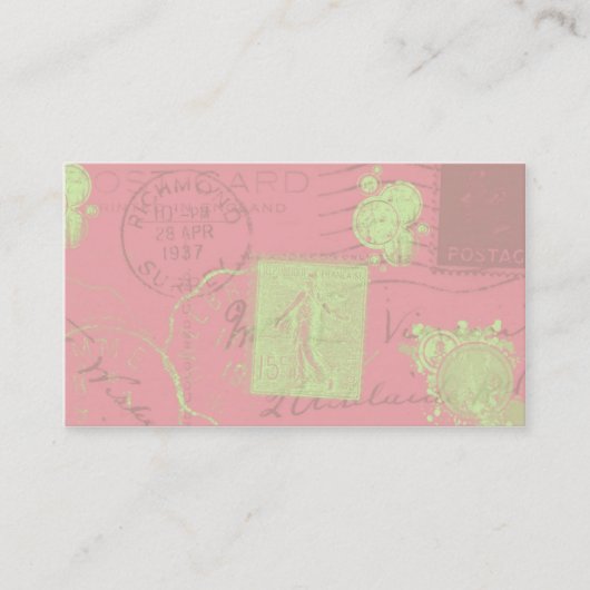  postmerken IV visitekaartjes (Voorkant)