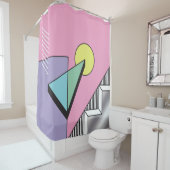 Postmodern geometrisch: Abstracte compositie Douchegordijn (In situ)