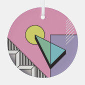Postmodern geometrisch: Abstracte compositie Glas Ornament (Achterkant)