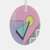 Postmodern geometrisch: Abstracte compositie Glas Ornament (Voorkant Rechts)