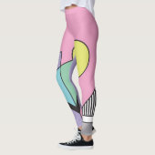 Postmodern geometrisch: Abstracte compositie Leggings (Links)