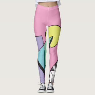 Postmodern geometrisch: Abstracte compositie Leggings