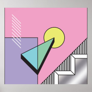 Postmodern geometrisch: Abstracte compositie Poster