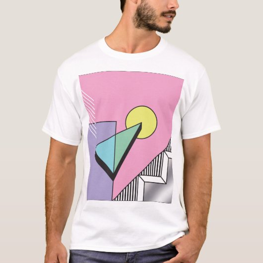 Postmodern geometrisch: Abstracte compositie T-shirt (Voorkant)