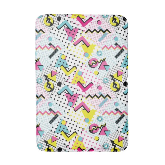 Postmodern Memphis Stijl Patroon Badmat (Voorkant Verticaal)