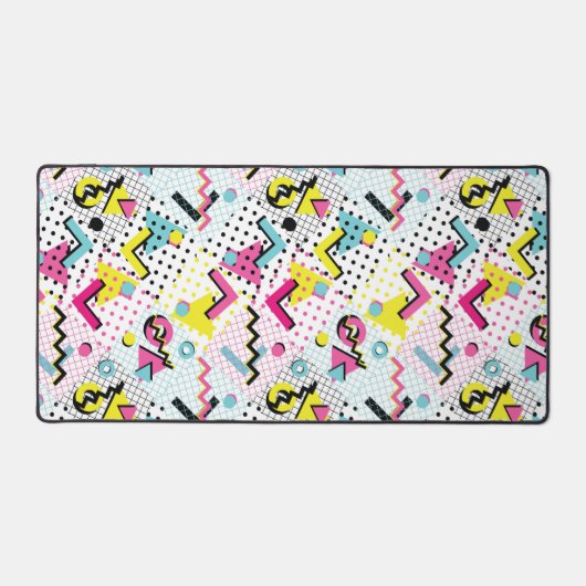 Postmodern Memphis Stijl Patroon Bureaumat (Voorkant)