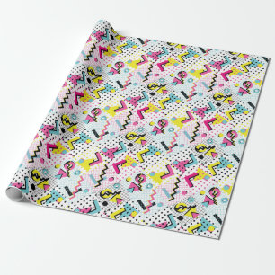 Postmodern Memphis Stijl Patroon Cadeaupapier