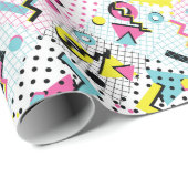 Postmodern Memphis Stijl Patroon Cadeaupapier (Rol Hoek)