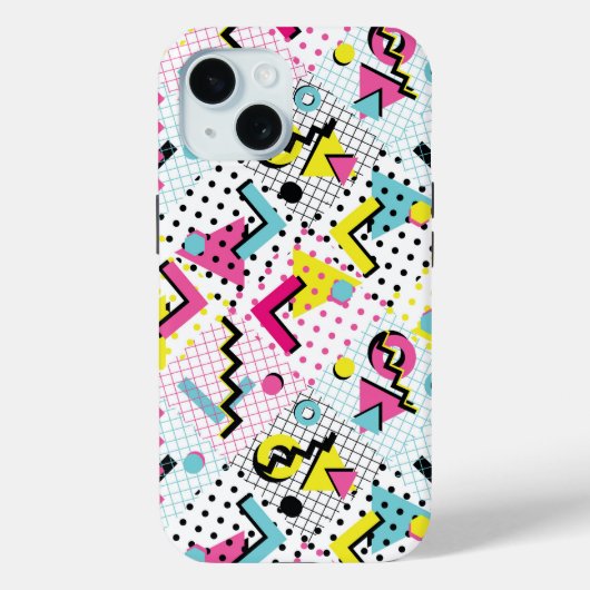 Postmodern Memphis Stijl Patroon Case-Mate iPhone Case (Achterkant)