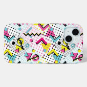 Postmodern Memphis Stijl Patroon Case-Mate iPhone Case (Achterkant (horizontaal))