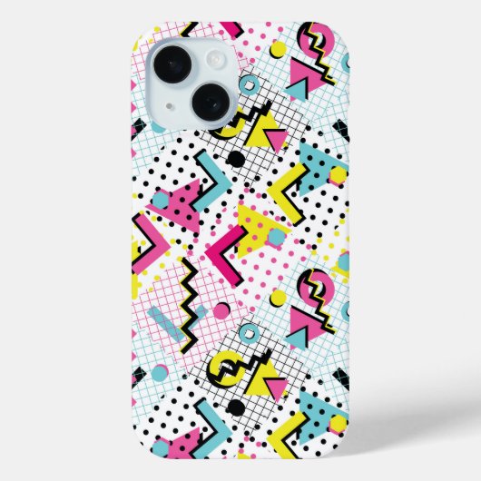 Postmodern Memphis Stijl Patroon Case-Mate iPhone Case (Achterkant)