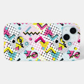 Postmodern Memphis Stijl Patroon Case-Mate iPhone Case (Achterkant (horizontaal))
