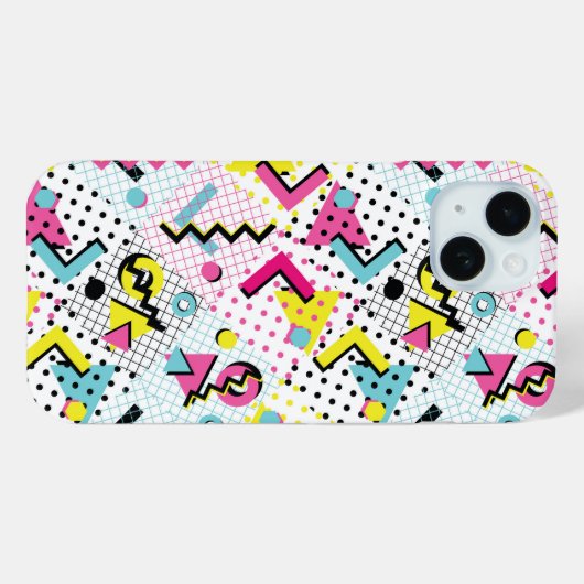 Postmodern Memphis Stijl Patroon Case-Mate iPhone Case (Achterkant (horizontaal))