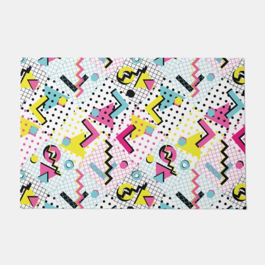 Postmodern Memphis Stijl Patroon Deurmat (Voorkant)