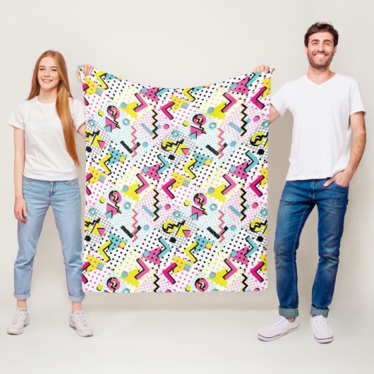 Postmodern Memphis Stijl Patroon Fleece Deken (In situ)