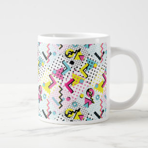 Postmodern Memphis Stijl Patroon Grote Koffiekop