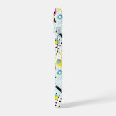 Postmodern Memphis Stijl Patroon iPhone 15 Case (Linkerkant)