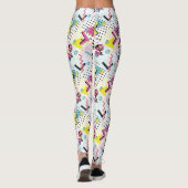 Postmodern Memphis Stijl Patroon Leggings (Achterkant)