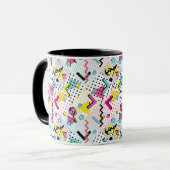 Postmodern Memphis Stijl Patroon Mok (Voorkant links)