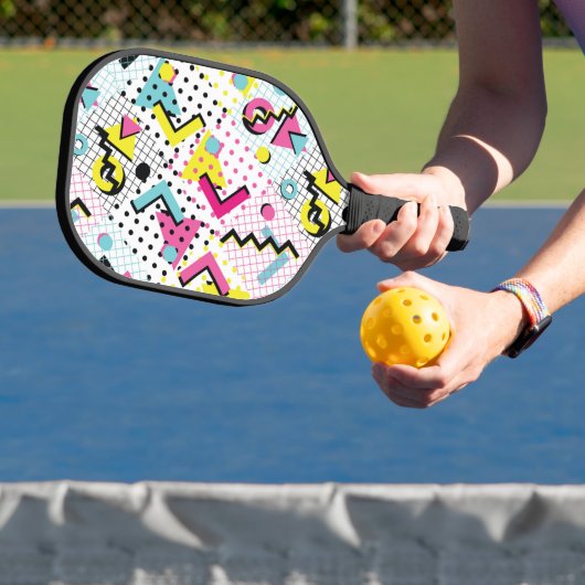 Postmodern Memphis Stijl Patroon Pickleball Paddle (Insitu)
