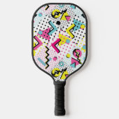 Postmodern Memphis Stijl Patroon Pickleball Paddle (Voorkant)